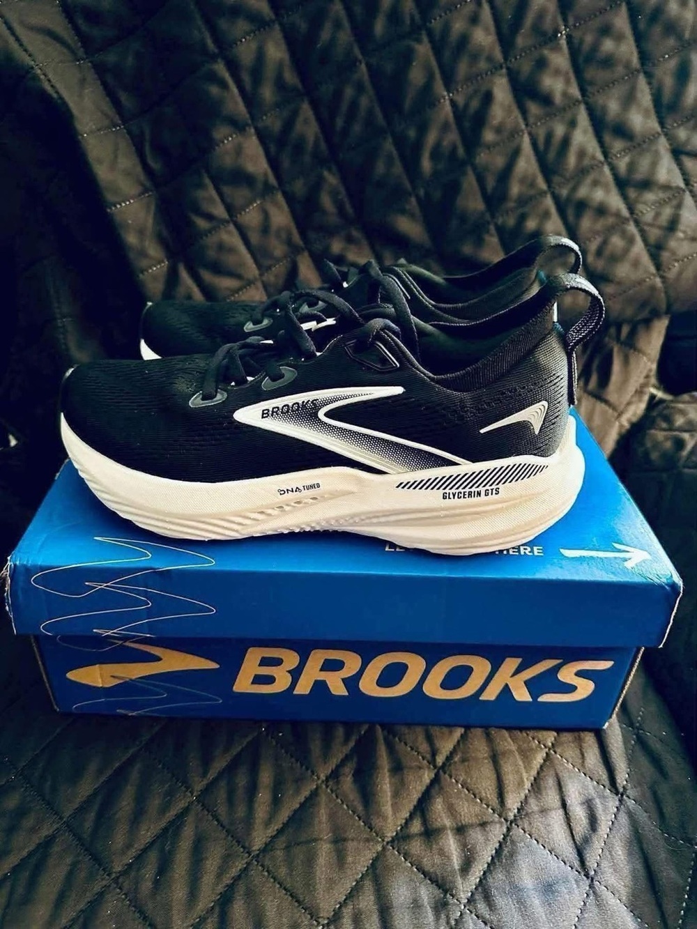 Women’s Brooks Black and White Glycerin Athletic Running Shoes
